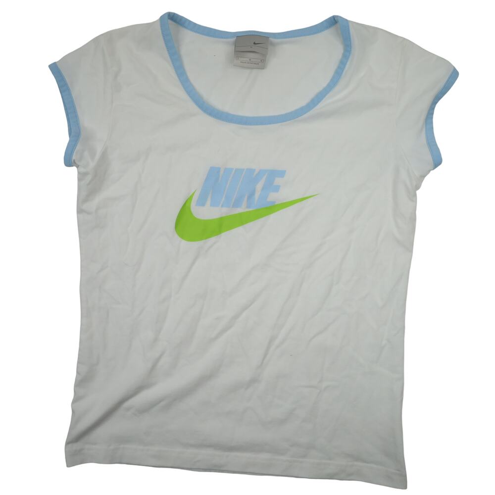 Vintage Y2k Nike Ringer Spellout Graphic T Shirt